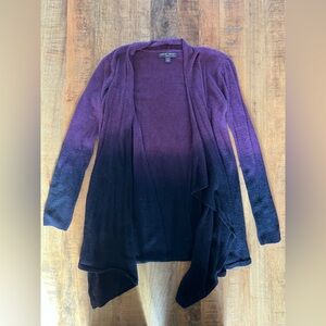 Barefoot Dreams Purple and Black Ombre Cardigan